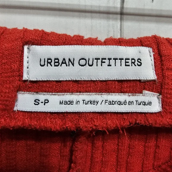 Urban Outfitters UO Rosie Ribbed Red Flare Leg Cotton Blend Pants Size Small. - Picture 6 of 11